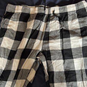 Black and White Men's Pajama Pants - L